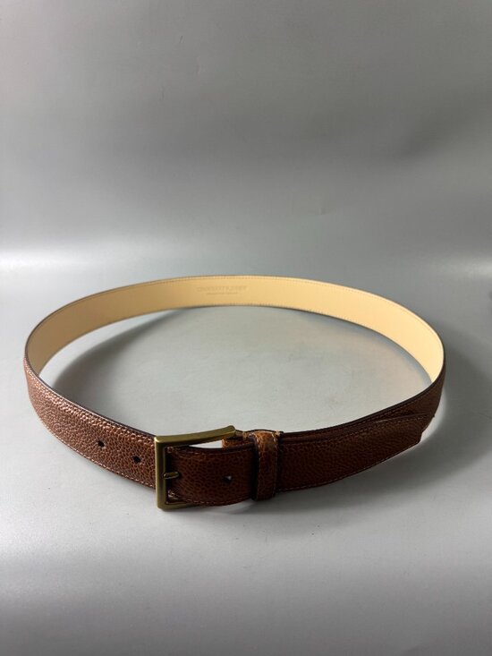 New Crockett & Jones Tan Scotch Grain Men\'s Belt, Size 36 main image 7